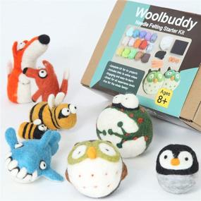 img 4 attached to 🧶 Woolbuddy Needle Felting Starter Kit: Complete Set for Beginners, Adults, and Kids - 16 Handmade Vibrant Felting Wool Colors, 6 Felting Needles, Felting Pad, and Detailed Photo Booklet Instructions