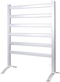 img 4 attached to 🔥 Innoka 2-in-1 Towel Warmer and Drying Rack with Heated Towel Rack, Free Standing & Wall Mount (UL Certified) - 6 Bars & Aluminum Frame for Bathroom