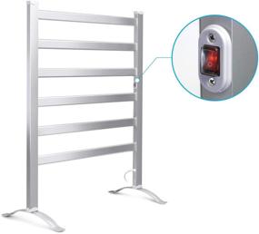 img 1 attached to 🔥 Innoka 2-in-1 Towel Warmer and Drying Rack with Heated Towel Rack, Free Standing & Wall Mount (UL Certified) - 6 Bars & Aluminum Frame for Bathroom