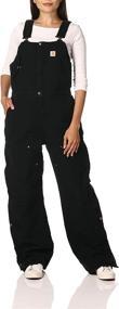 img 4 attached to 🏻 Stay Comfortable and Stylish in Carhartt Women's Weathered Duck Wildwood Bib Overalls (Regular and Plus Sizes)