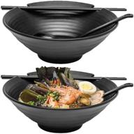 enhance your ramen experience with 🍜 stylish black chopsticks and ramen bowl set логотип