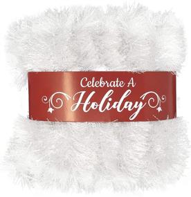 img 4 attached to 🎄 Premium 50ft White Tinsel Garland: Non-Lit Christmas Decor for Indoor/Outdoor Use - Ideal for Home, Garden, or Wedding Party