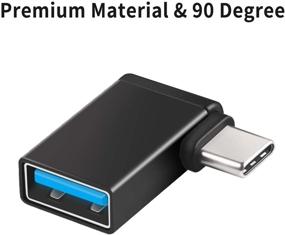 img 3 attached to 🔌 3-пакетный переходник USB C на USB с правым углом - UseBean алюминиевый конвертер USB-C на USB 3.0 90 градусов, разъем Thunderbolt 3 на тип A USB-женский, Type C OTG для MacBook Pro 2020, iPad Pro, Samsung Notebook 9 и других устройств