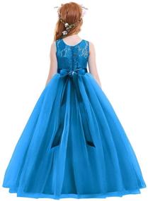 img 3 attached to OwlFay Bridesmaid Dresses for Girls - Princess Style Clothing for Weddings