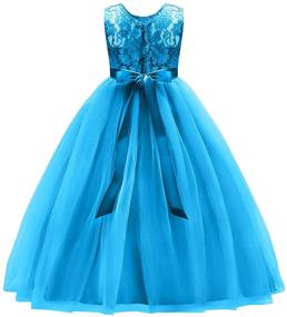 img 1 attached to OwlFay Bridesmaid Dresses for Girls - Princess Style Clothing for Weddings