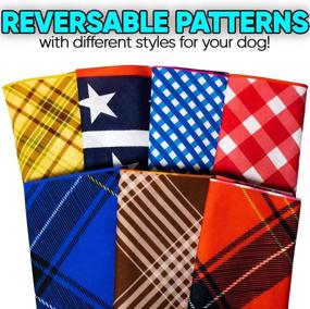 img 3 attached to 🐶 7 Pack Reversible Holiday Dog Bandanas: Versatile Pet Gift with Patriotic Prints, Plaid Scarf Underside, Triangle Bibs, and Costume Options for Small to Large Dogs