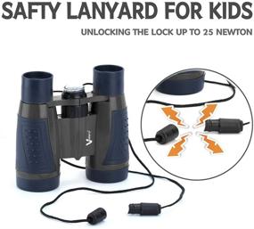 img 3 attached to Vanstarry Kid's Compact Binoculars for Outdoor Adventure - Bird Watching, Hiking, Camping, Fishing - Essential Gear and Perfect Gift for Boys, Girls, Children, and Toddlers - Waterproof 5X30 Optical Lens with Built-in Compass