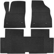 biosp car floor mats replacement for cruze 2017-2019 - front and rear set full black heavy duty rubber liners - all weather guard with odorless vehicle carpet logo