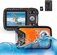 📸 ultimate kids waterproof camera: lovpo 8mp underwater camera for boys and girls - perfect christmas and birthday gift with 32g card (orange) logo