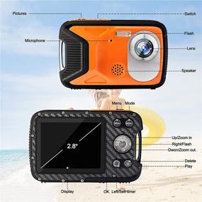 img 3 attached to 📸 Ultimate Kids Waterproof Camera: Lovpo 8MP Underwater Camera for Boys and Girls - Perfect Christmas and Birthday Gift with 32G Card (Orange)