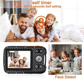 img 1 attached to 📸 Ultimate Kids Waterproof Camera: Lovpo 8MP Underwater Camera for Boys and Girls - Perfect Christmas and Birthday Gift with 32G Card (Orange)