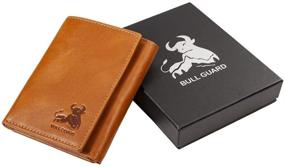 img 1 attached to 👛 Genuine Leather Men's Wallets, Card Cases & Money Organizers - Bull Armour Trifold Accessories