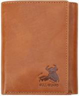 👛 genuine leather men's wallets, card cases & money organizers - bull armour trifold accessories logo