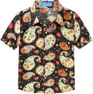 🌺 trendy hawaiian cotton casual sleeve boys' clothing: sslr tops, tees & shirts logo