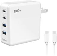 🔌 cirtek 100w usb c charger: 4-port gan fast wall charger with usb c to c cable - compatible with macbook, iphone, ipad pro, galaxy, dell xps logo