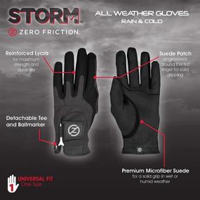 img 1 attached to 🏌️ Enhance Your Golf Performance with Zero Friction Men's Storm All Weather Golf Gloves