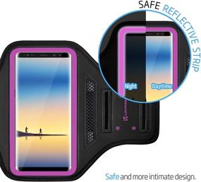 img 1 attached to 📱 LOVPHONE Armband for iPhone 13 Pro Max/12 Pro Max/Samsung Galaxy Note 8/9/10/10+ - Waterproof Sport Running Case with Fingerprint Sensor Access - Rosy