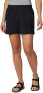 🌞 stay cool and protected: columbia women's sandy river short - breathable & sun-defying logo