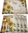queen area placemats sunflowers background logo