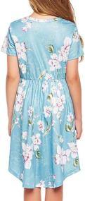 img 2 attached to 👗 Arshiner Little Sleeve Floral Skater Girls' Dress: Stylish Clothing for Trendy Princesses