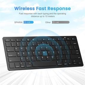 img 3 attached to 🔌 SPARIN Bluetooth Keyboard for iPad Pro 12.9 / iPad Pro 11 Inch, Wireless Keyboard for iPad 8th Generation / iPad Air 4 / iPad Mini, Compatible with Bluetooth Enabled iPads / iPhones, Black