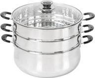 concord 30 cm stainless steel 3 🥘 tier steamer pot: efficient triply bottom cookware for steaming logo