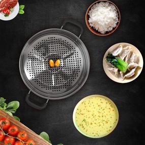 img 1 attached to Concord 30 CM Stainless Steel 3 🥘 Tier Steamer Pot: Efficient Triply Bottom Cookware for Steaming