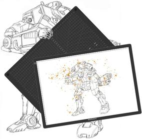 img 4 attached to GAOMON GA3 A3 Size LED Tracing Light Board and Cutting Mat - 2 in 1 Design for Diamond Painting, Art Craft, Drawing, Sketching, Tattoo Transferring - Double Use