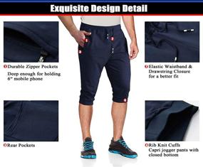 img 2 attached to Versatile MAGCOMSEN Workout Pockets Joggers: Optimum Training Men's Clothing for Active Lifestyles