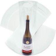 🍷 wine to go bags: 50 clear plastic wine doggy bags with sturdy handle - perfect for weddings, picnics, bbqs, and travel! логотип