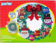 🔮 colorful perler wreath kit: deluxe fuse beads for creative crafting logo