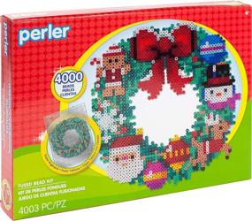 img 1 attached to 🔮 Colorful Perler Wreath Kit: Deluxe Fuse Beads for Creative Crafting