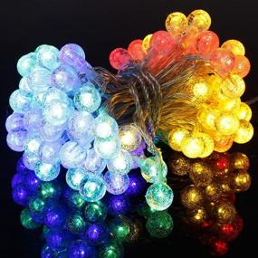 img 3 attached to Kemooie 100 Led Globe Fairy Lights: Vibrant 33FT Multicolor Twinkle Modes for Christmas Tree, Bedroom, Patio, and More Indoor Decorations