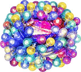 img 4 attached to Kemooie 100 Led Globe Fairy Lights: Vibrant 33FT Multicolor Twinkle Modes for Christmas Tree, Bedroom, Patio, and More Indoor Decorations