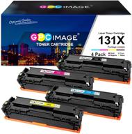 gpc image remanufactured toner cartridge replacement for hp 131x 131a cf210x cf211a cf212a cf213a, compatible with pro 200 color mfp m276nw m251nw m251n m276n printer tray, high-quality ink cartridges (black, cyan, magenta, yellow) logo