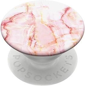 img 4 attached to Улучшите захват вашего устройства с помощью PopSockets: Rose Marble PopGrip - сменная верхняя часть для телефонов и планшетов.