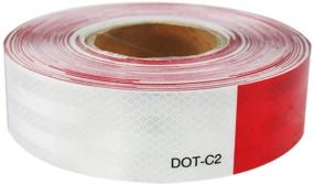 img 4 attached to 🚗 WeFoonLo 6M/20ft Reflective Auto Car Safety Tape: Red & White Stripes for Vehicles, Trailers, RVs, Boats, and Mailboxes