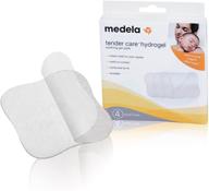 medela breastfeeding gel pads, 4 pack, hydrogel reusable soothing pads, cooling relief for sore nipples from pumping or nursing logo