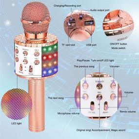 img 2 attached to 🎤 VERKB Machines Bluetooth Microphone for Kids: Unleash the Little Star's Musical Talent!
