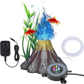 img 4 attached to Aquarium Volcano Ornament Decorations Airstone Fish & Aquatic Pets