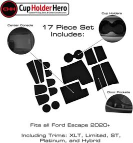 img 2 attached to CupHolderHero Fits Ford Escape Accessories 2020-2022 Premium Custom Interior Non-Slip Anti Dust Cup Holder Inserts