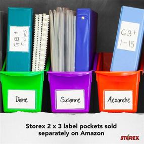 img 1 attached to Storex Large Book Bin: Linking Storage Bin with Dry Erase Surface - 14.3 x 7 x 5.3 Inches - STEM Assortment (30-Pack)