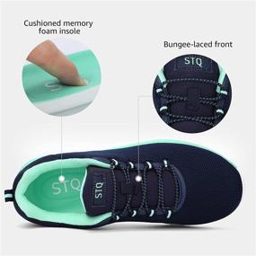 img 1 attached to STQ Walking Comfortable Sneakers Lightweight Women's Shoes and Athletic