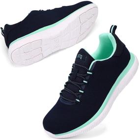 img 4 attached to STQ Walking Comfortable Sneakers Lightweight Women's Shoes and Athletic