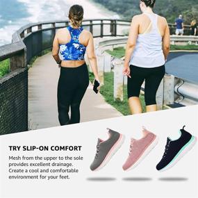 img 3 attached to STQ Walking Comfortable Sneakers Lightweight Women's Shoes and Athletic