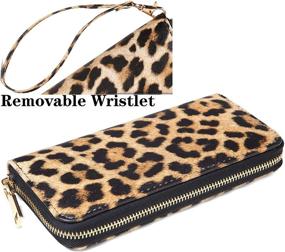 img 3 attached to 🐆 Fashionable Fanwill Leopard Wallet: Chic Cheetah Print Handbags & Wallets for Women