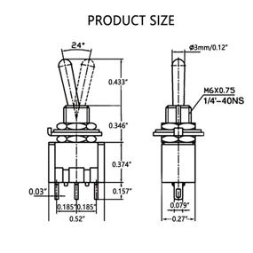 img 1 attached to 💦 Waterproof Miniature MTS 123 MZ Momentary Switch by Twidec