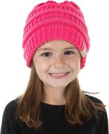 🧢 funky junque exclusives: warm winter kids knit skull cap hat for child toddlers - trendy and cozy beanie logo