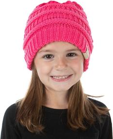 img 4 attached to 🧢 Funky Junque Exclusives: Warm Winter Kids Knit Skull Cap Hat for Child Toddlers - Trendy and Cozy Beanie