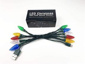 img 3 attached to 🎄 YAGE Tale светодиодные рождественские огни, зарядный кабель, USB и зарядное устройство для лампы, 50 дюймов 10 светодиодов, многокрасочный – совместимый с телефонами 5, 6, 7, 8, X, XR, XS, XS Max, 11, 11Pro, 11Pro Max, SE2, 12mini, 12, 12Pro, 12Pro Max и др. (1 шт.)